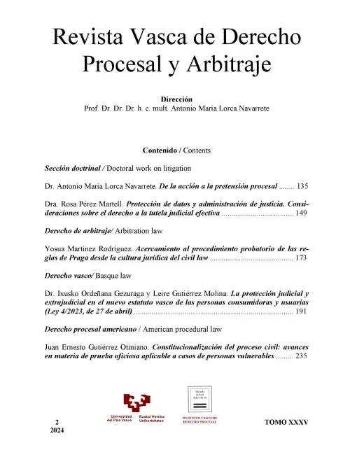 Revista Vasca de Derecho Procesal y Arbitraje Nº 2/2024