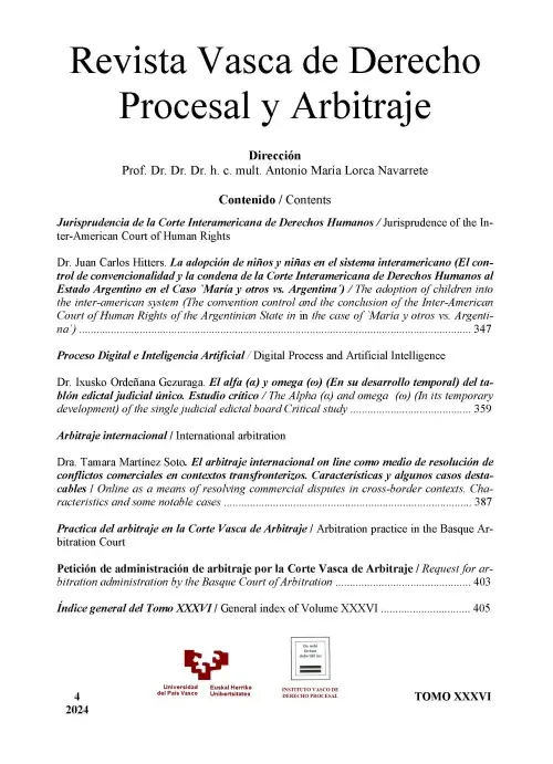 Revista Vasca de Derecho Procesal y Arbitraje Nº 4/2024